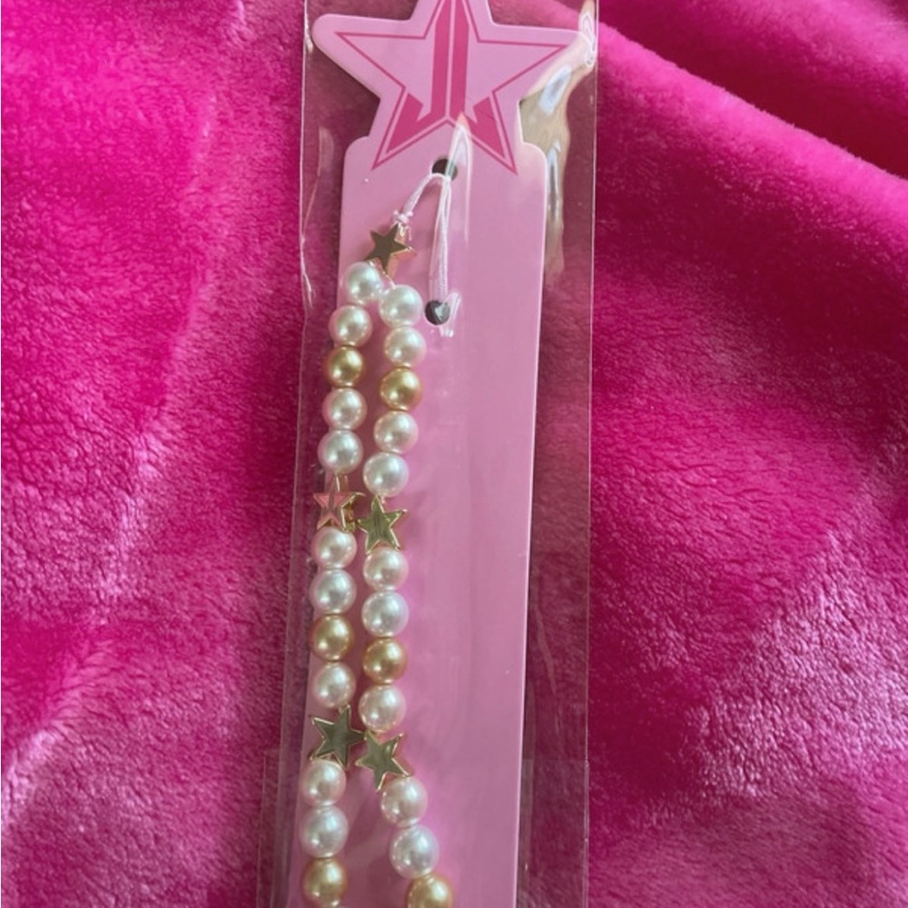 Jeffree Star Pink and Gold Phone Charm
